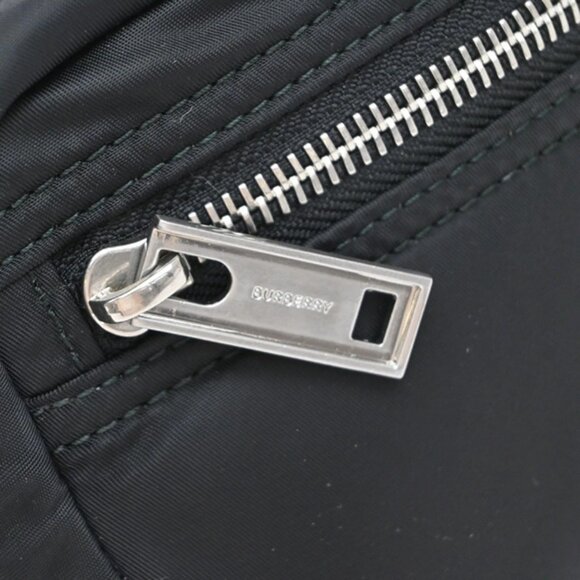 BURBERRY Logo Clutch Pouch Bag Nylon Black SHW 65RF576 - Picture 9 of 16